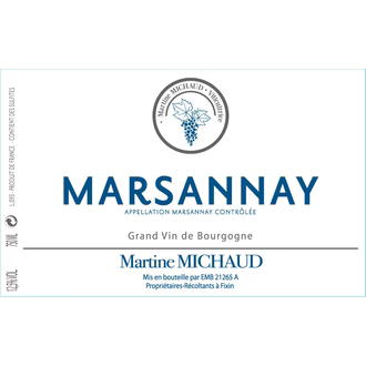 Domaine Martine Michaud Marsannay Rouge AOC 2018 0,75L 1
