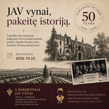 Istoriją pakeitę JAV vynai | 2026 10 22